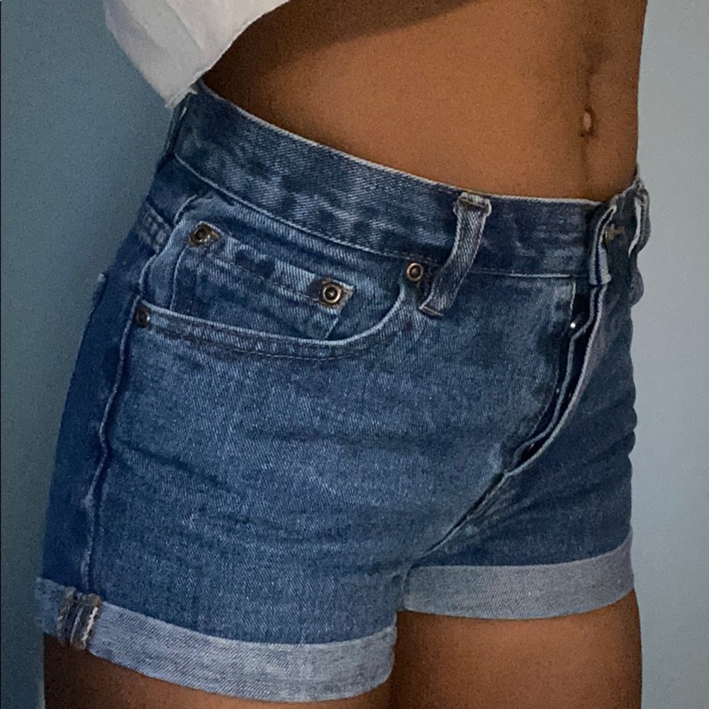 Blue jean shorts